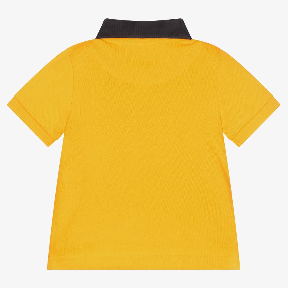 مايورال-توب بولو أطفال ولادي قطن بيكيه مستدام لون أصفر | Childrensalon Outlet