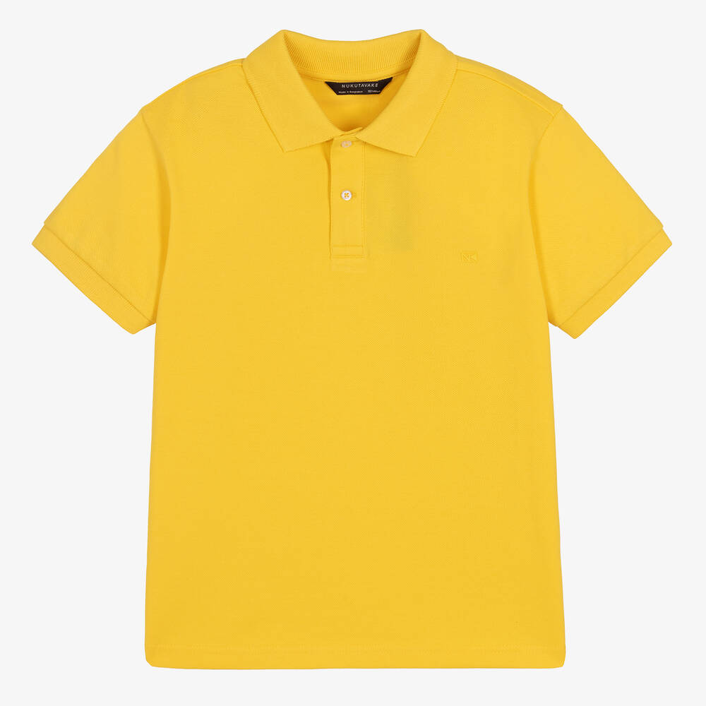 Mayoral - Boys Yellow Cotton Polo Shirt | Childrensalon