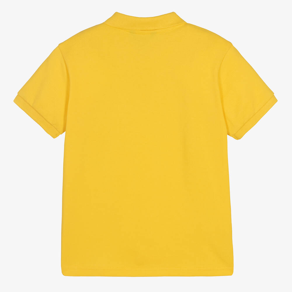 Mayoral-Boys Yellow Cotton Polo Shirt | Childrensalon Outlet