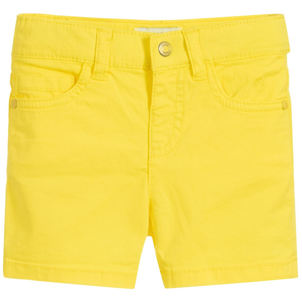 Mayoral - Boys Yellow Cotton Shorts | Childrensalon