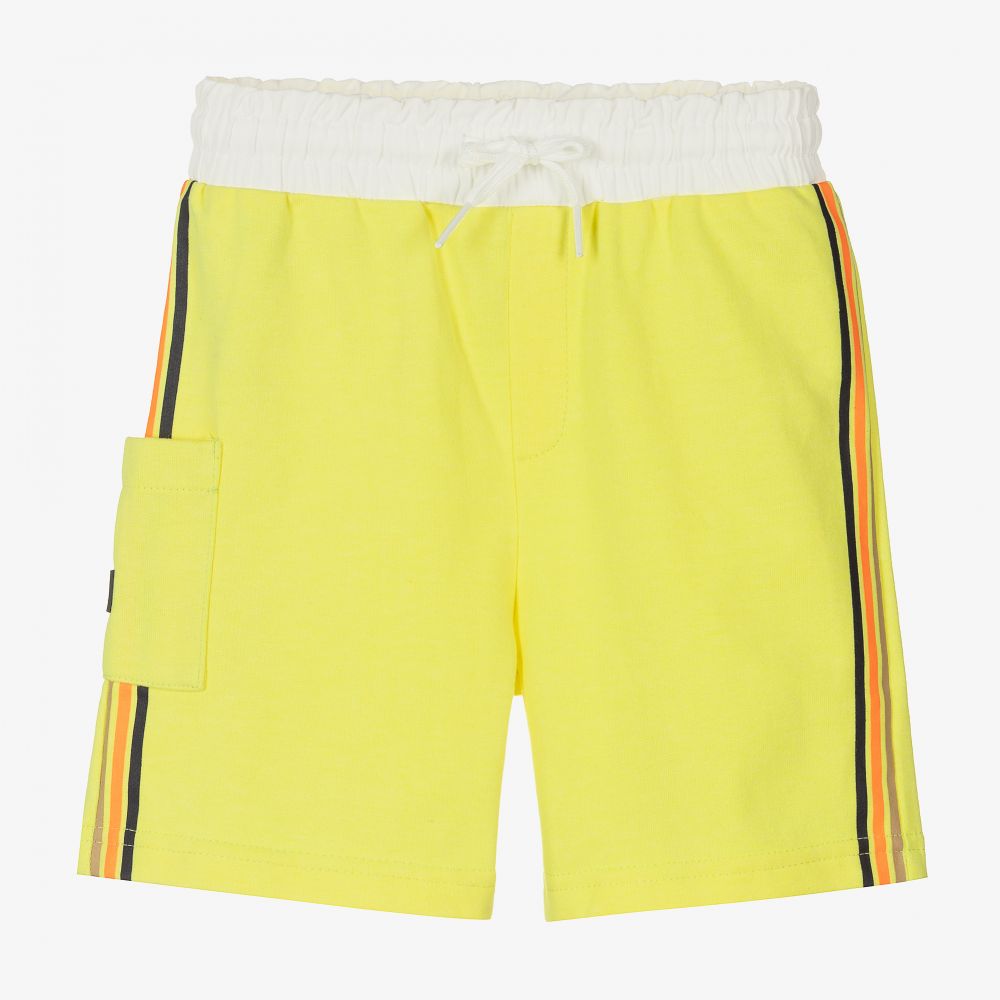 Mayoral-Boys Yellow Cotton Shorts | Childrensalon Outlet