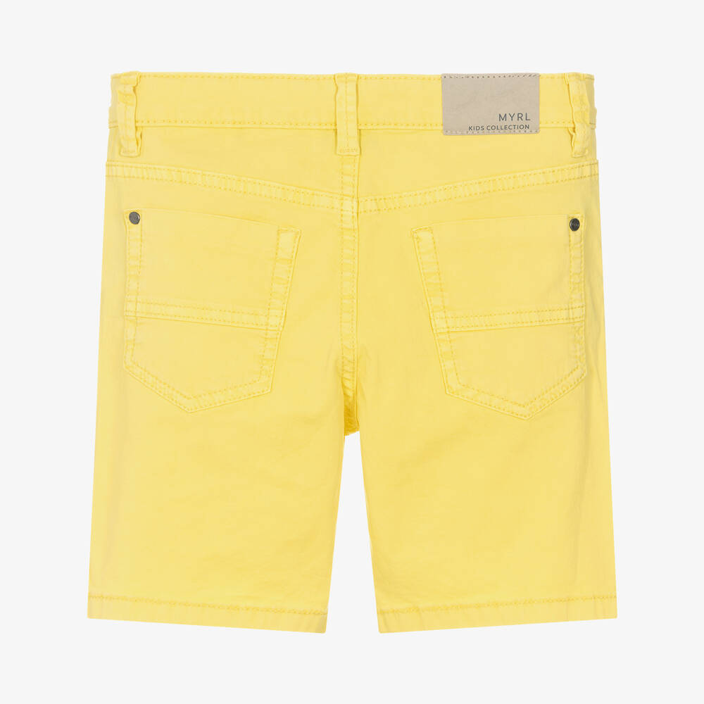 Mayoral-Boys Yellow Cotton Shorts | Childrensalon Outlet