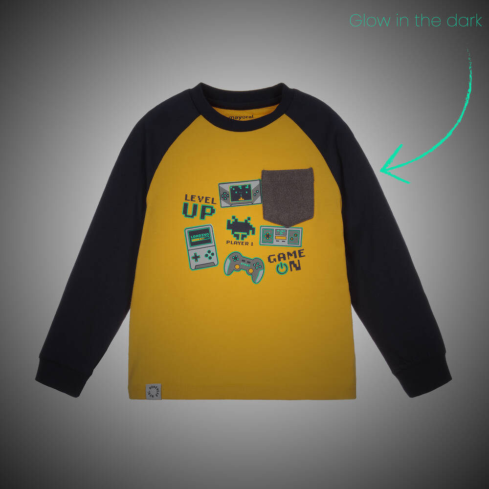 Mayoral-Желто-серая пижама для мальчиков | Childrensalon Outlet