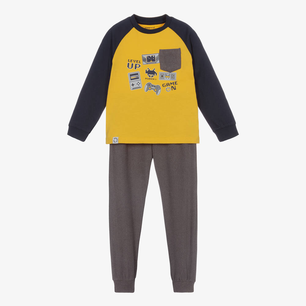 Mayoral - Pyjama jaune et gris garçon | Childrensalon