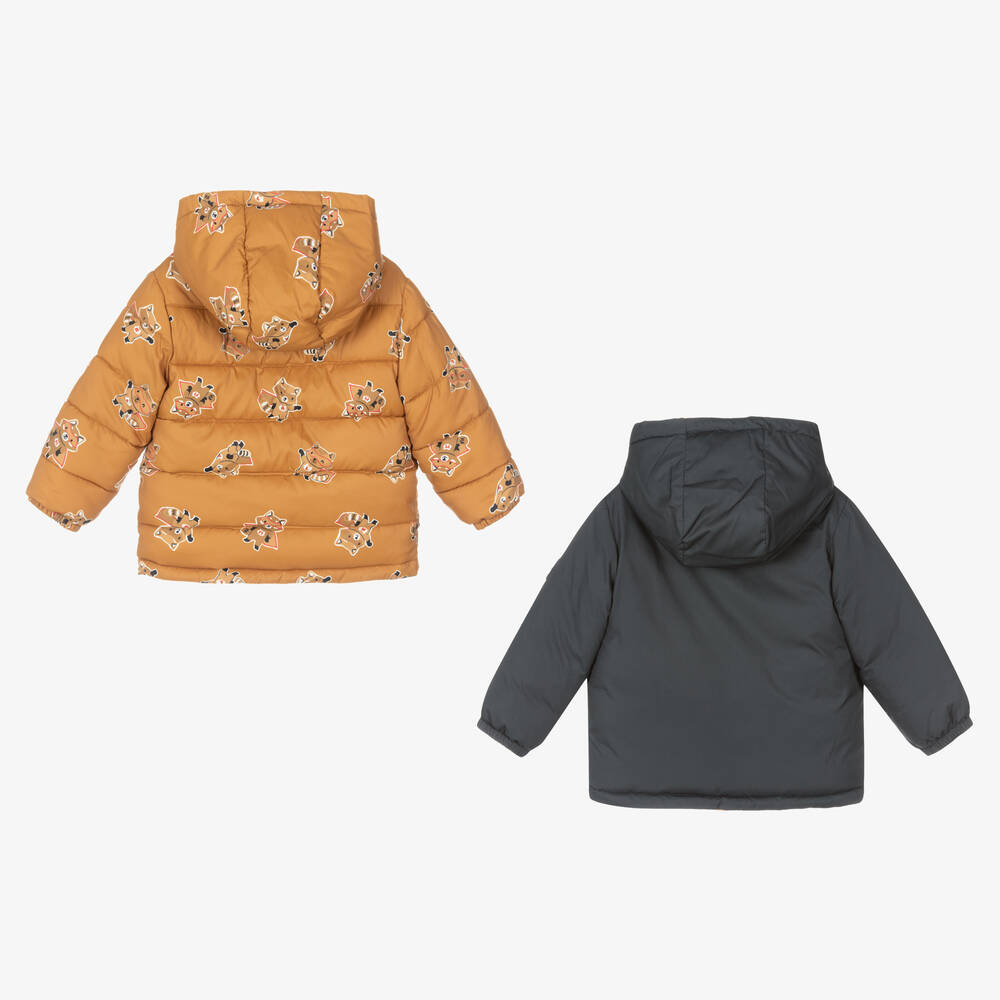 Mayoral-Сине-желтая двусторонняя куртка с капюшоном | Childrensalon Outlet