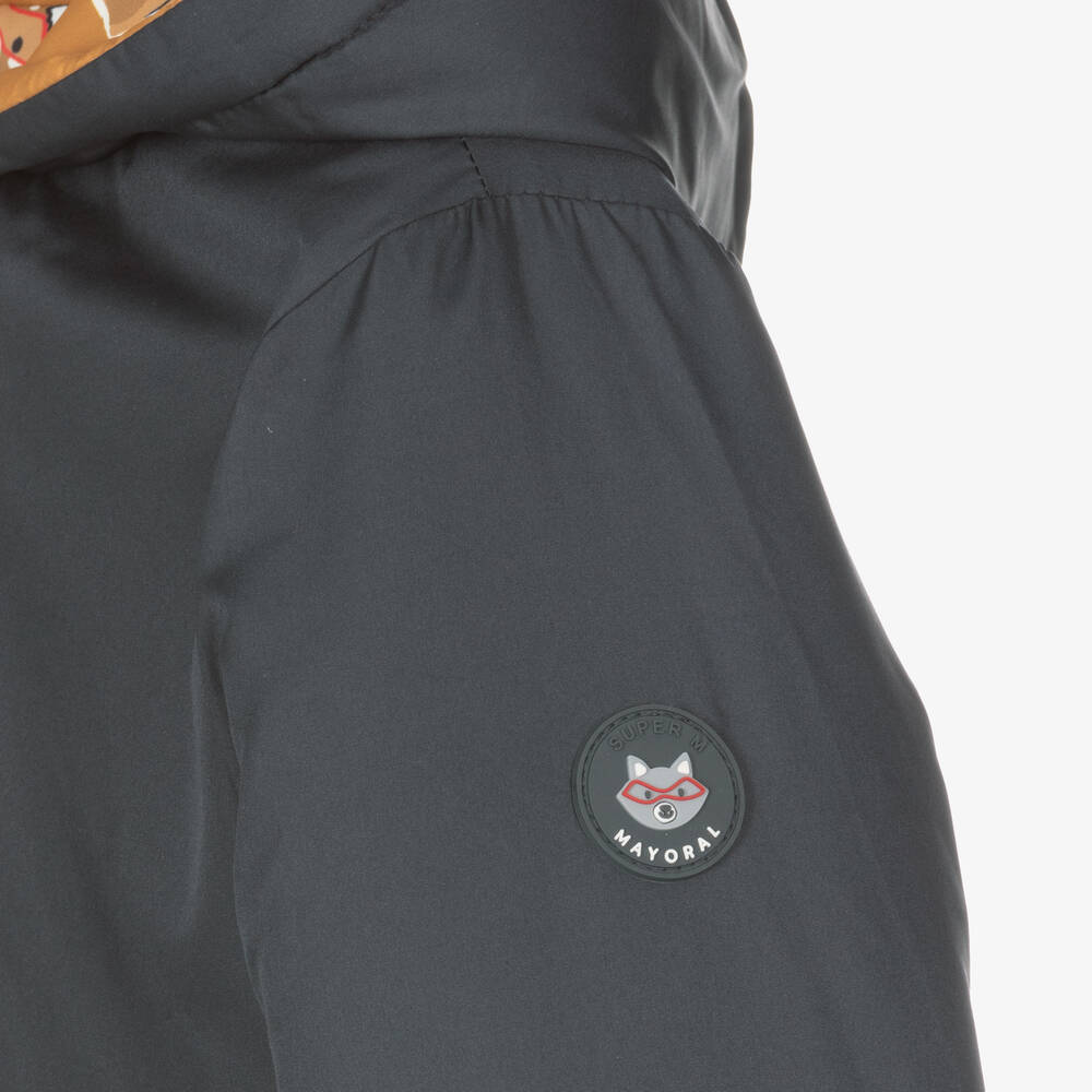 Mayoral-Сине-желтая двусторонняя куртка с капюшоном | Childrensalon Outlet