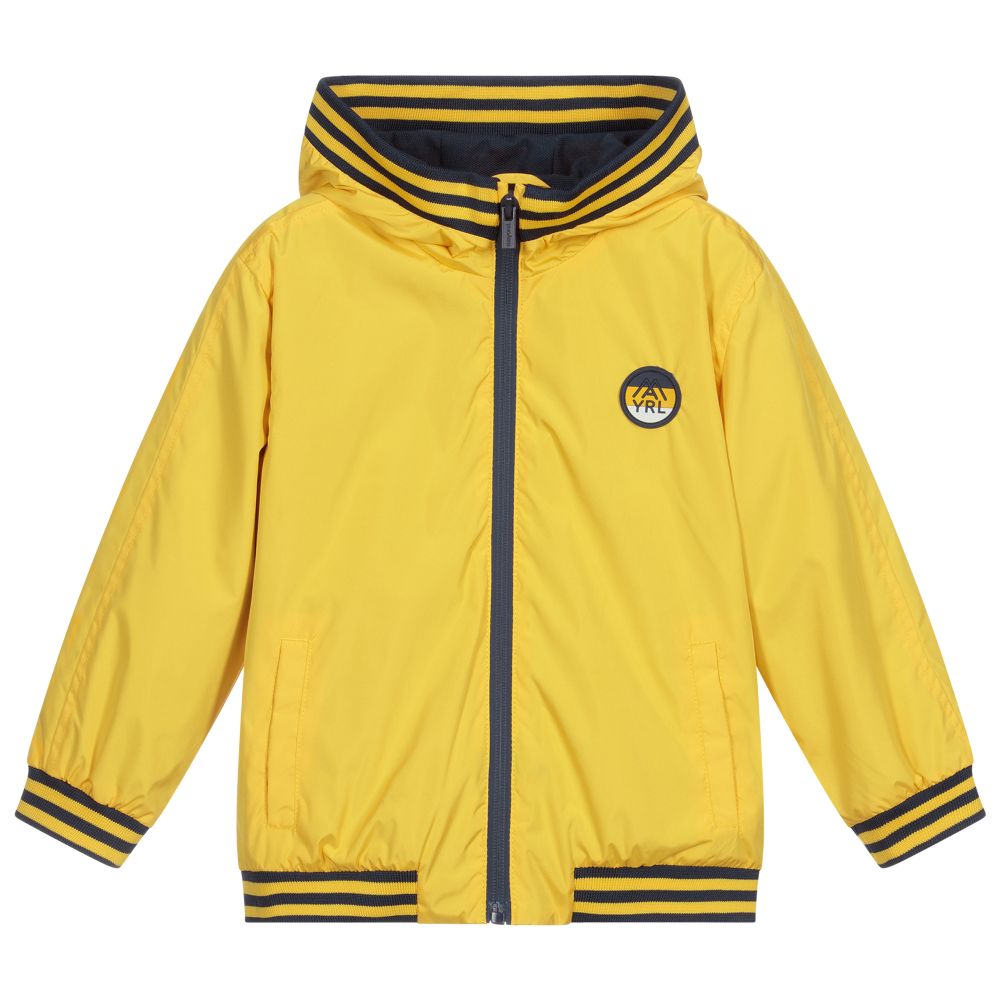 Mayoral - Boys Yellow Hooded Jacket | Childrensalon
