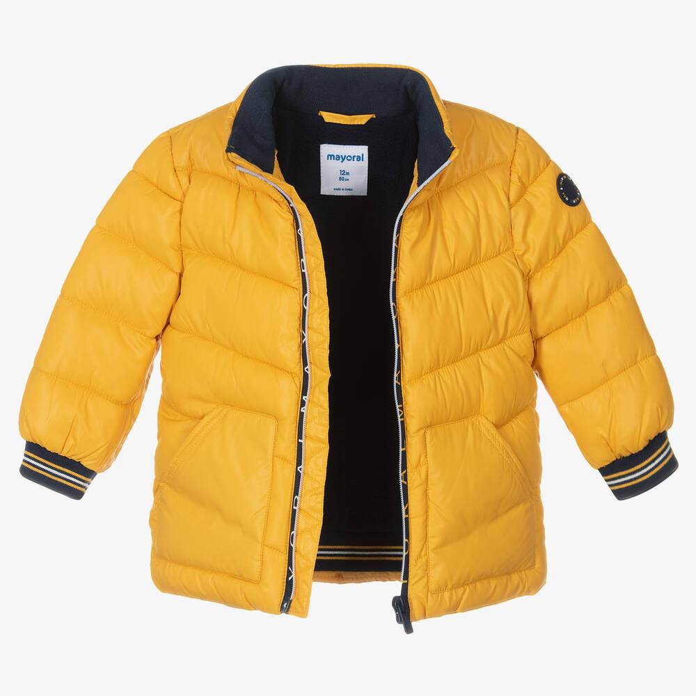 Mayoral-Желтый пуховик с капюшоном | Childrensalon Outlet