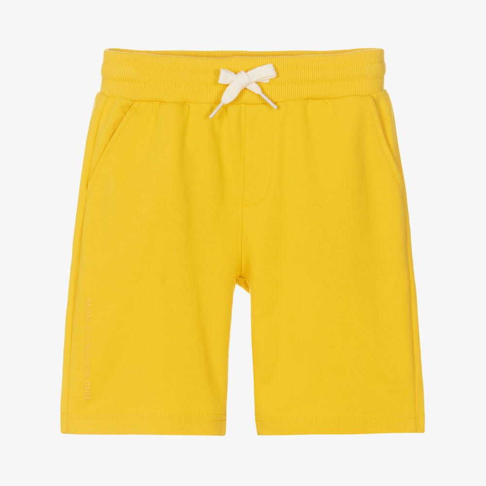 Mayoral Nukutavake - Boys Yellow Jersey Shorts | Childrensalon
