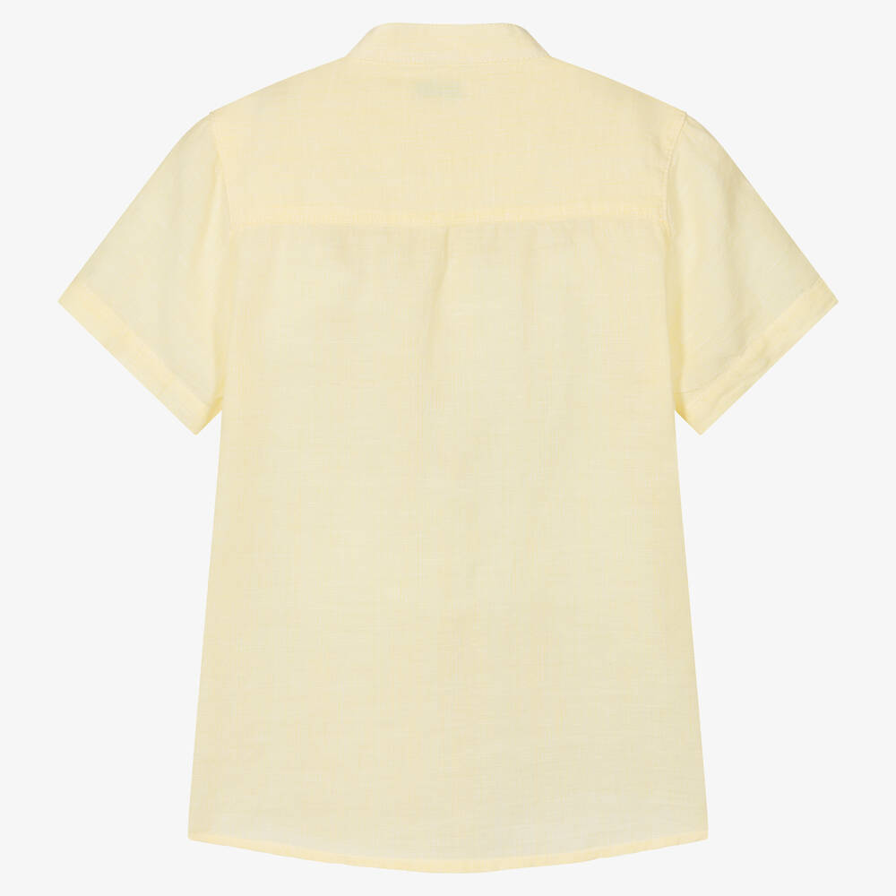 Mayoral-Желтая льняная рубашка | Childrensalon Outlet