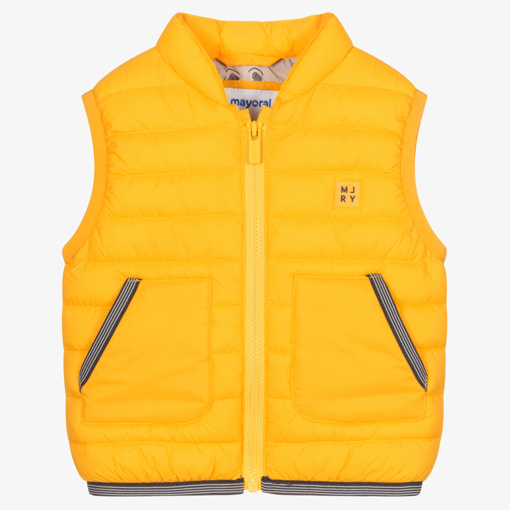 Mayoral - Boys Yellow Padded Gilet | Childrensalon