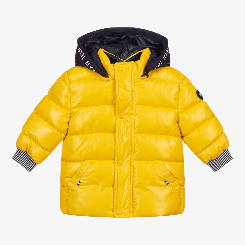 Mayoral - Boys Yellow Puffer Coat | Childrensalon