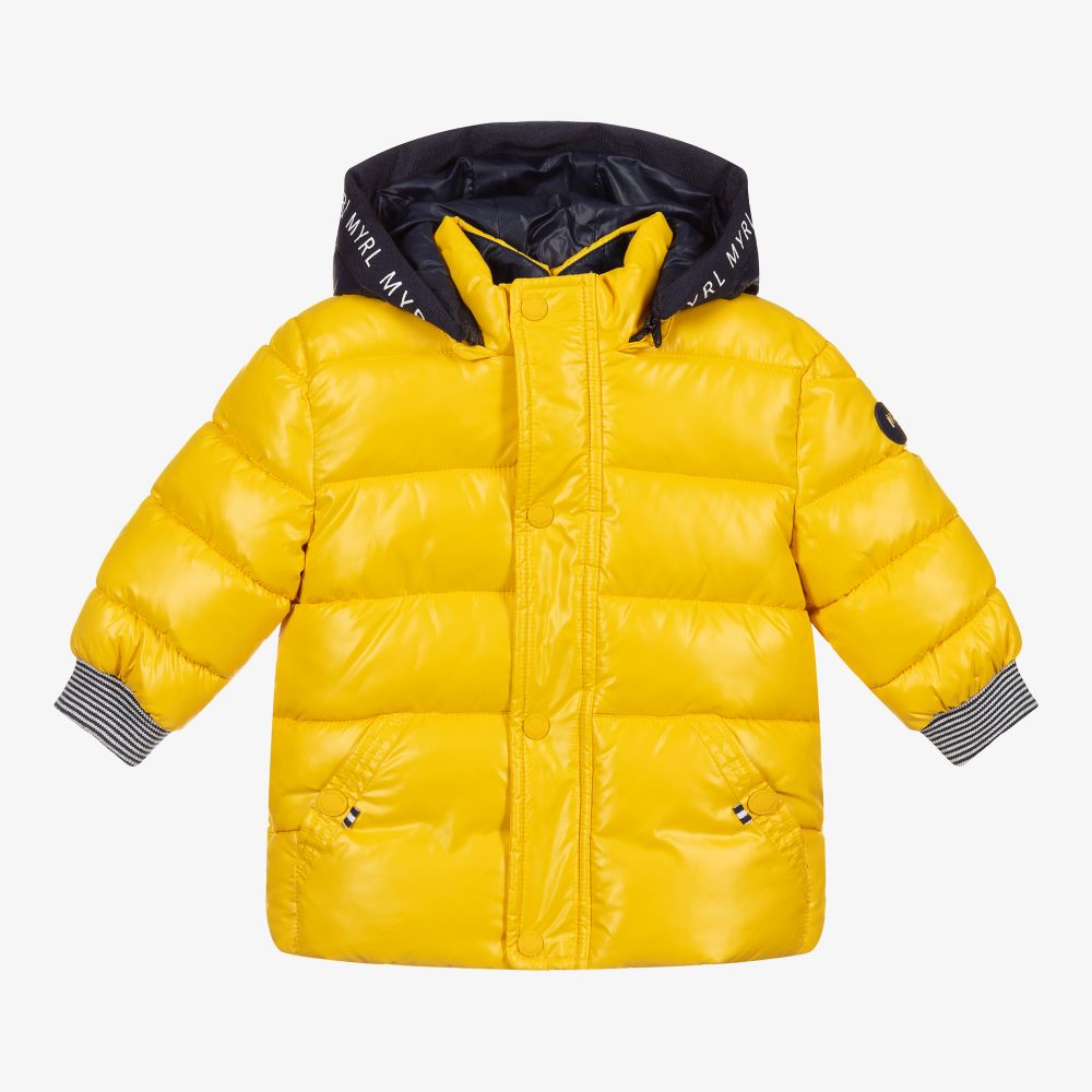 Mayoral Boys Yellow Puffer Coat Childrensalon Outlet