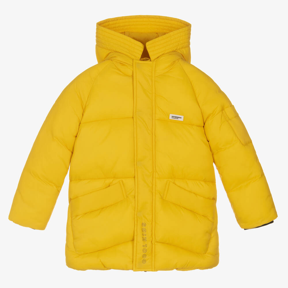 Mayoral-Boys Yellow Puffer Coat | Childrensalon Outlet