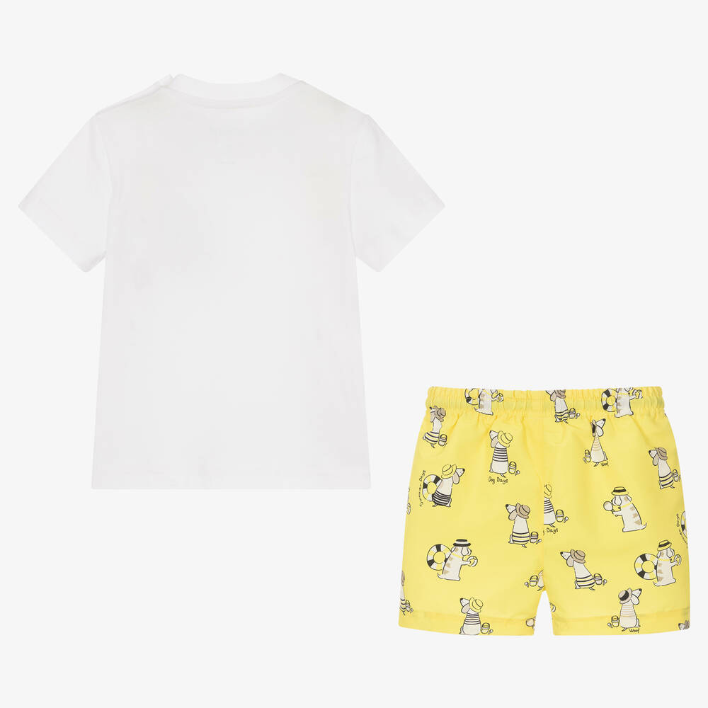 مايورال-طقم شورت سباحة أطفال ولادي لون أصفر | Childrensalon Outlet