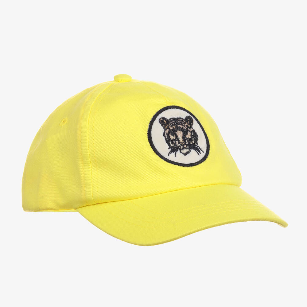 Mayoral - Boys Yellow Tiger Cotton Cap | Childrensalon