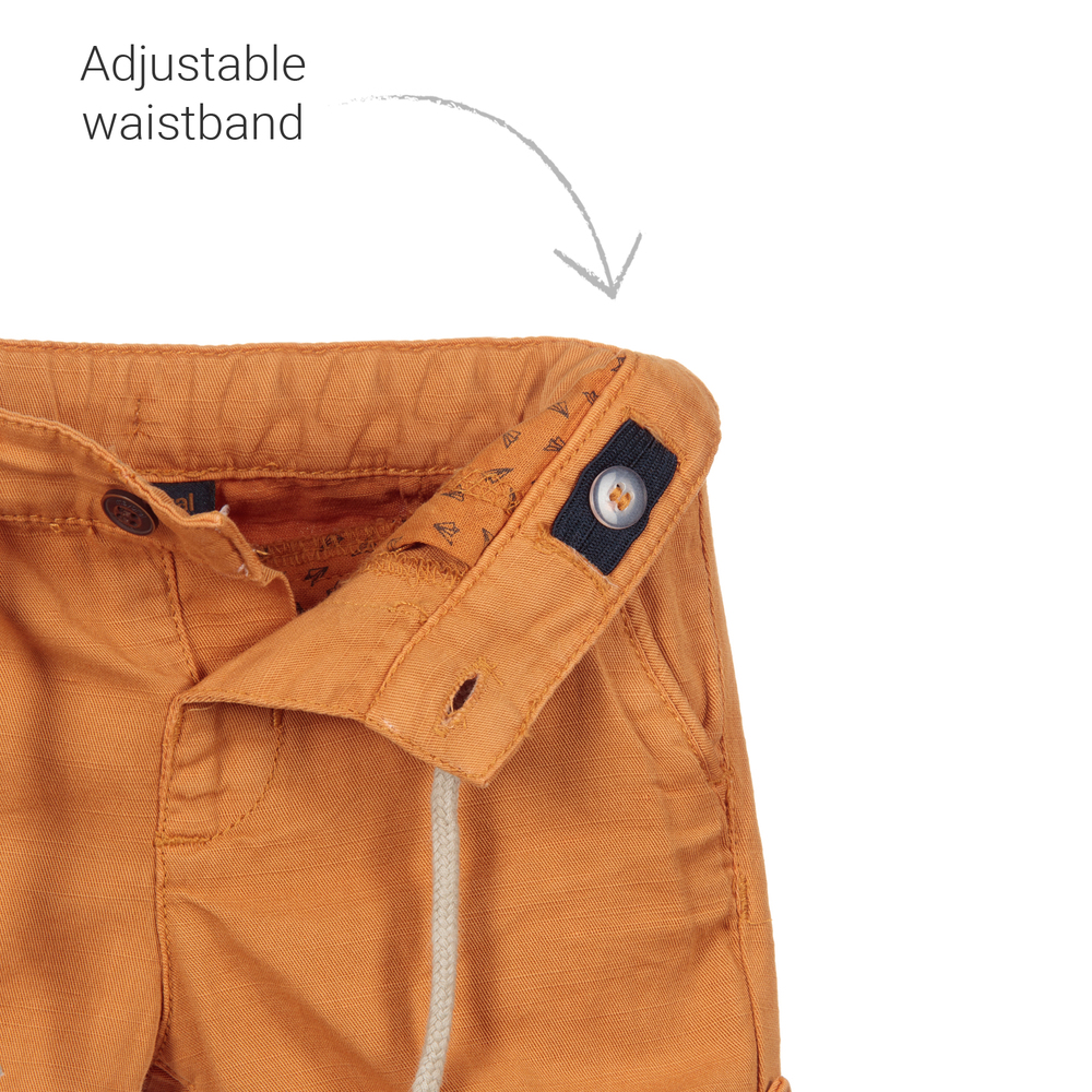Mayoral-Brown Cotton & Linen Shorts | Childrensalon Outlet