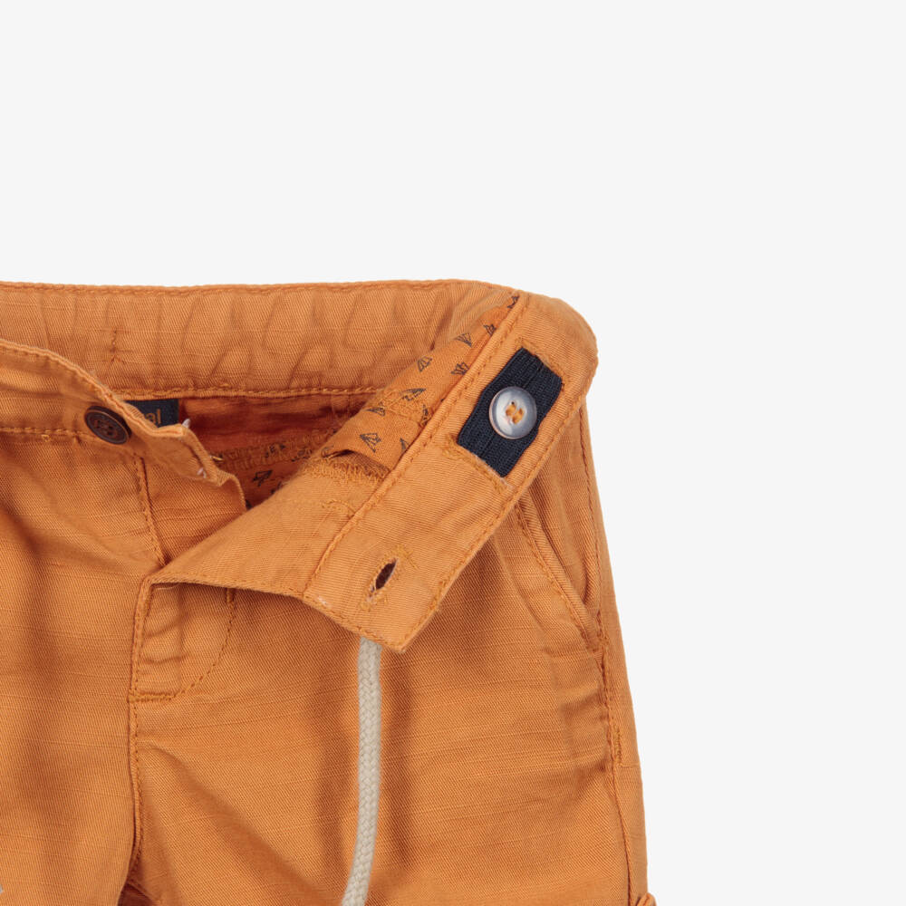 Mayoral-Brown Cotton & Linen Shorts | Childrensalon Outlet