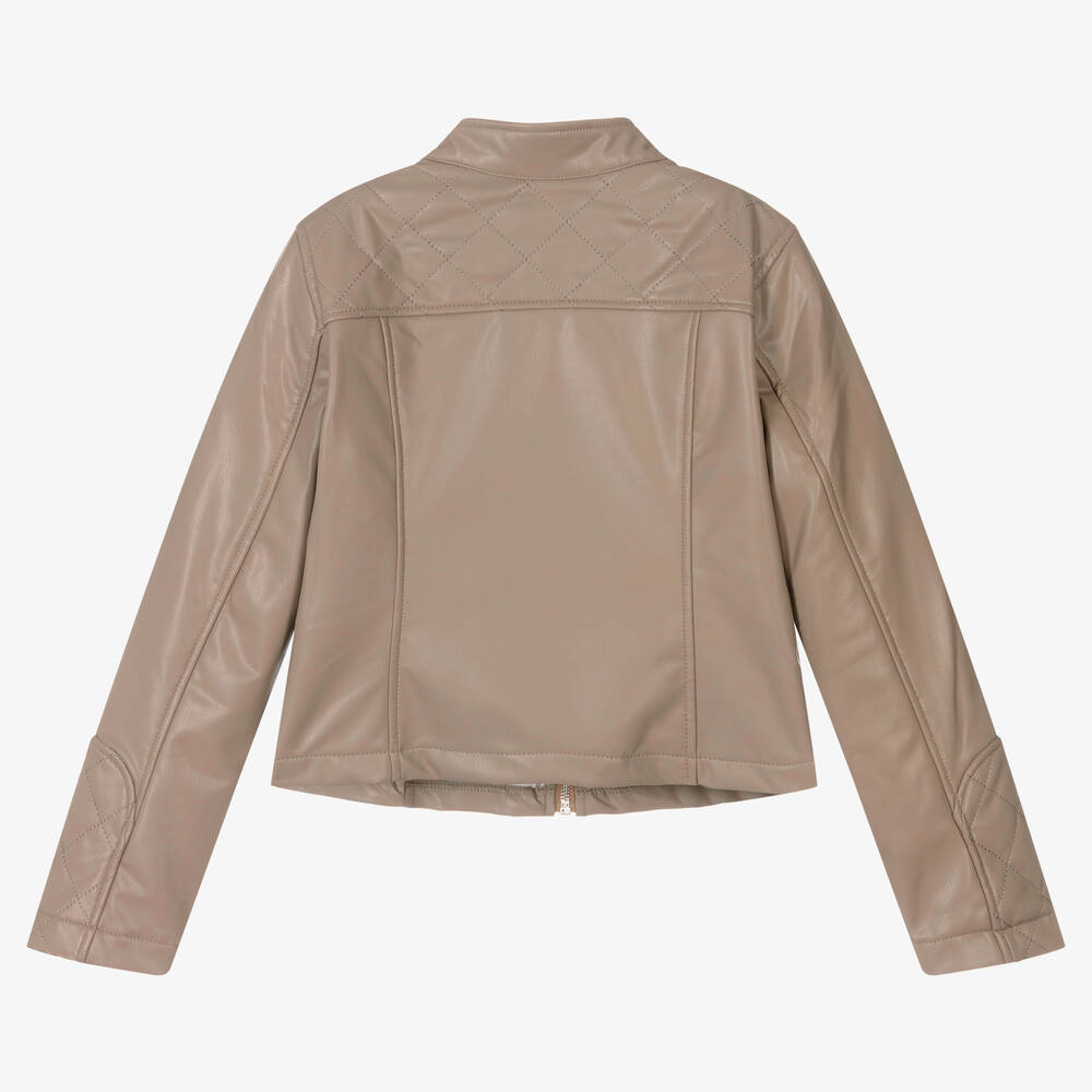 Mayoral Brown Faux Leather Jacket