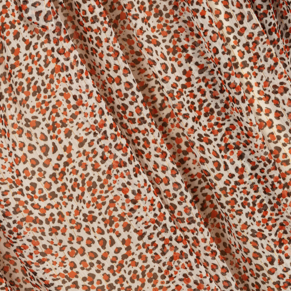 Mayoral-Brown & Orange Leopard Dress | Childrensalon Outlet