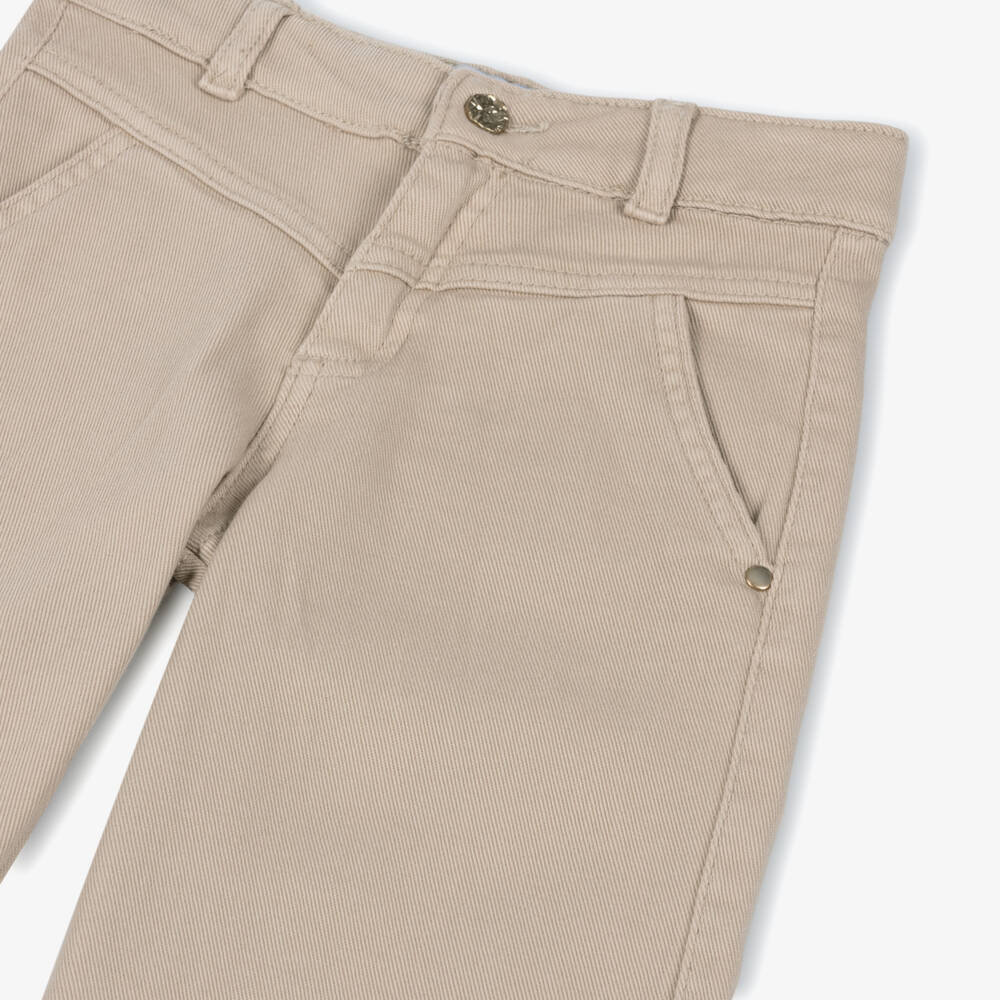 Mayoral-Шикарные бежевые джинсы с широкими штанинами | Childrensalon Outlet