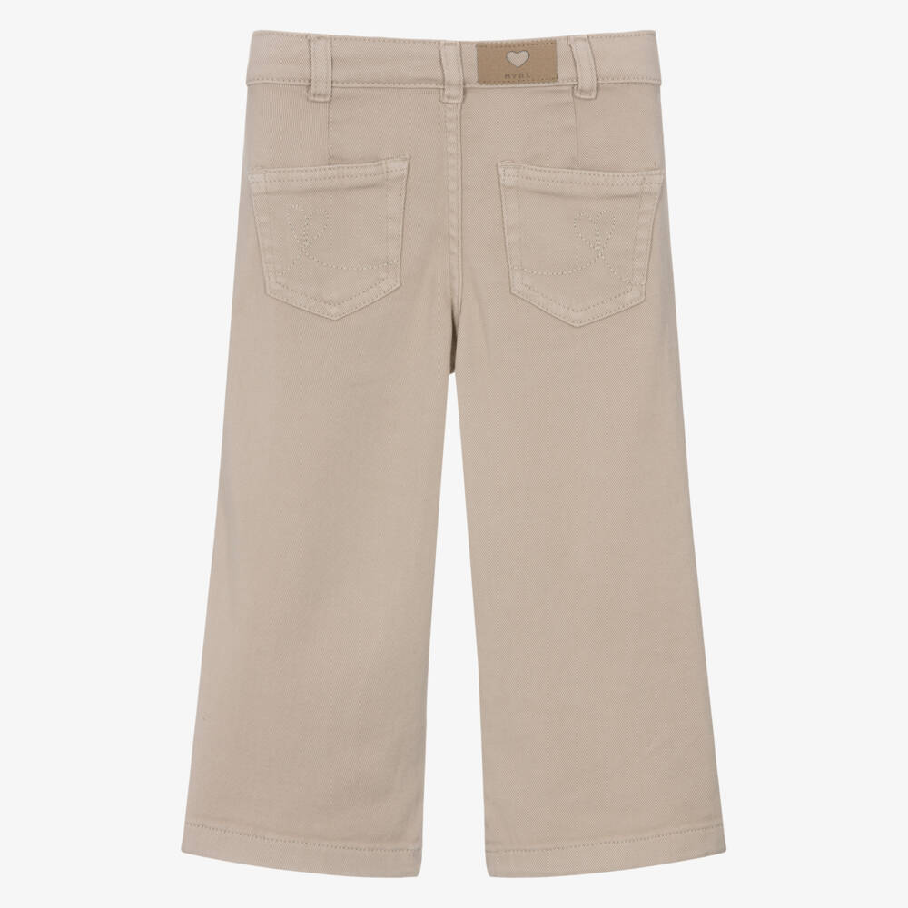 Mayoral-Шикарные бежевые джинсы с широкими штанинами | Childrensalon Outlet