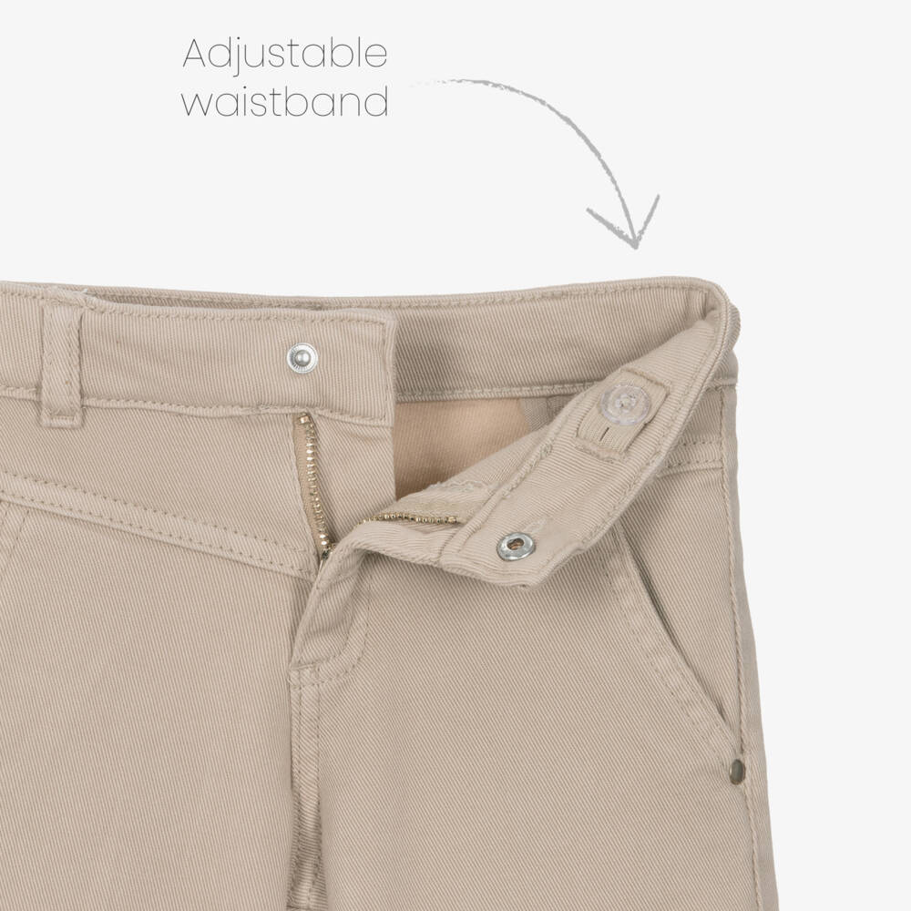 Mayoral-Шикарные бежевые джинсы с широкими штанинами | Childrensalon Outlet