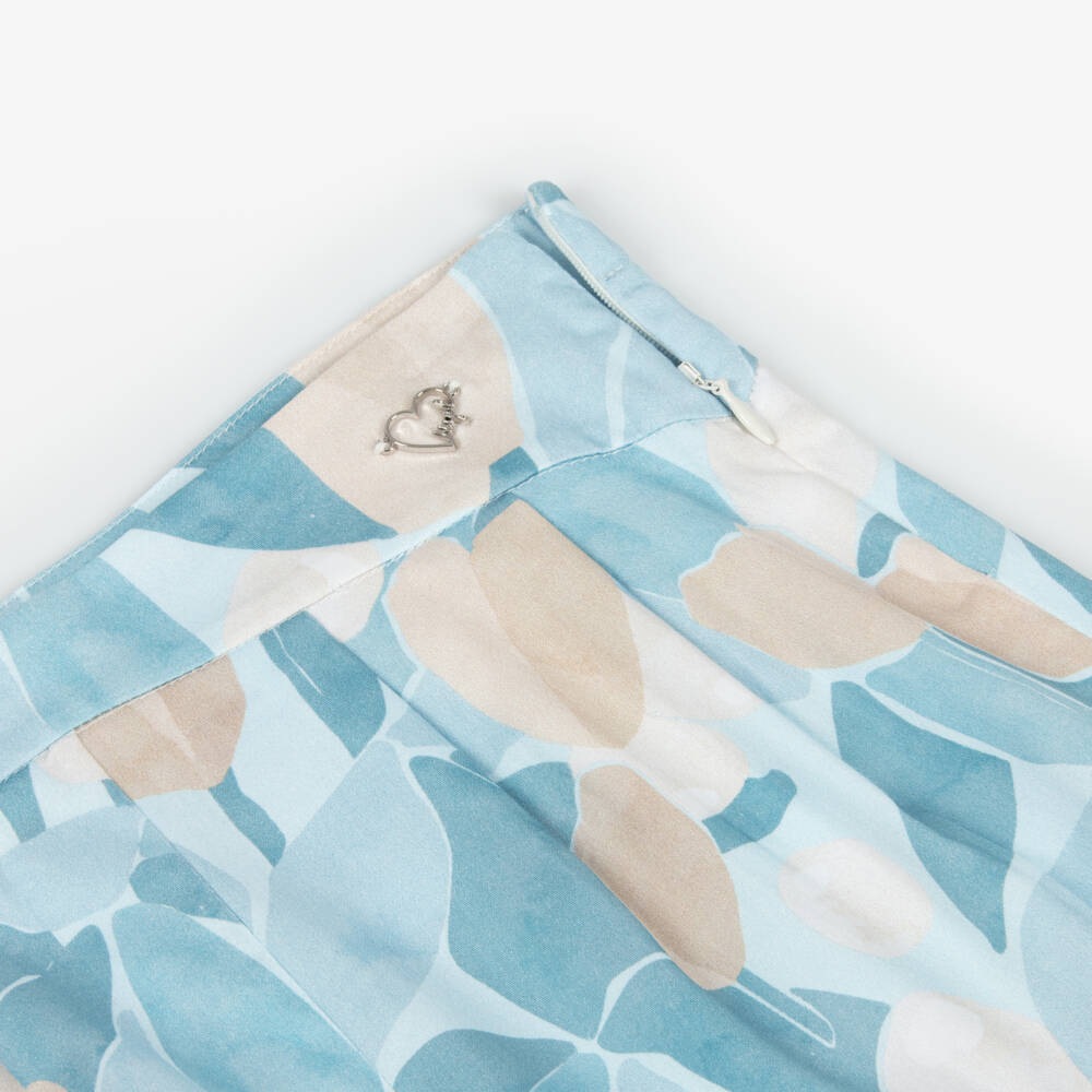 Mayoral-Chic Girls Blue Floral Shorts | Childrensalon Outlet