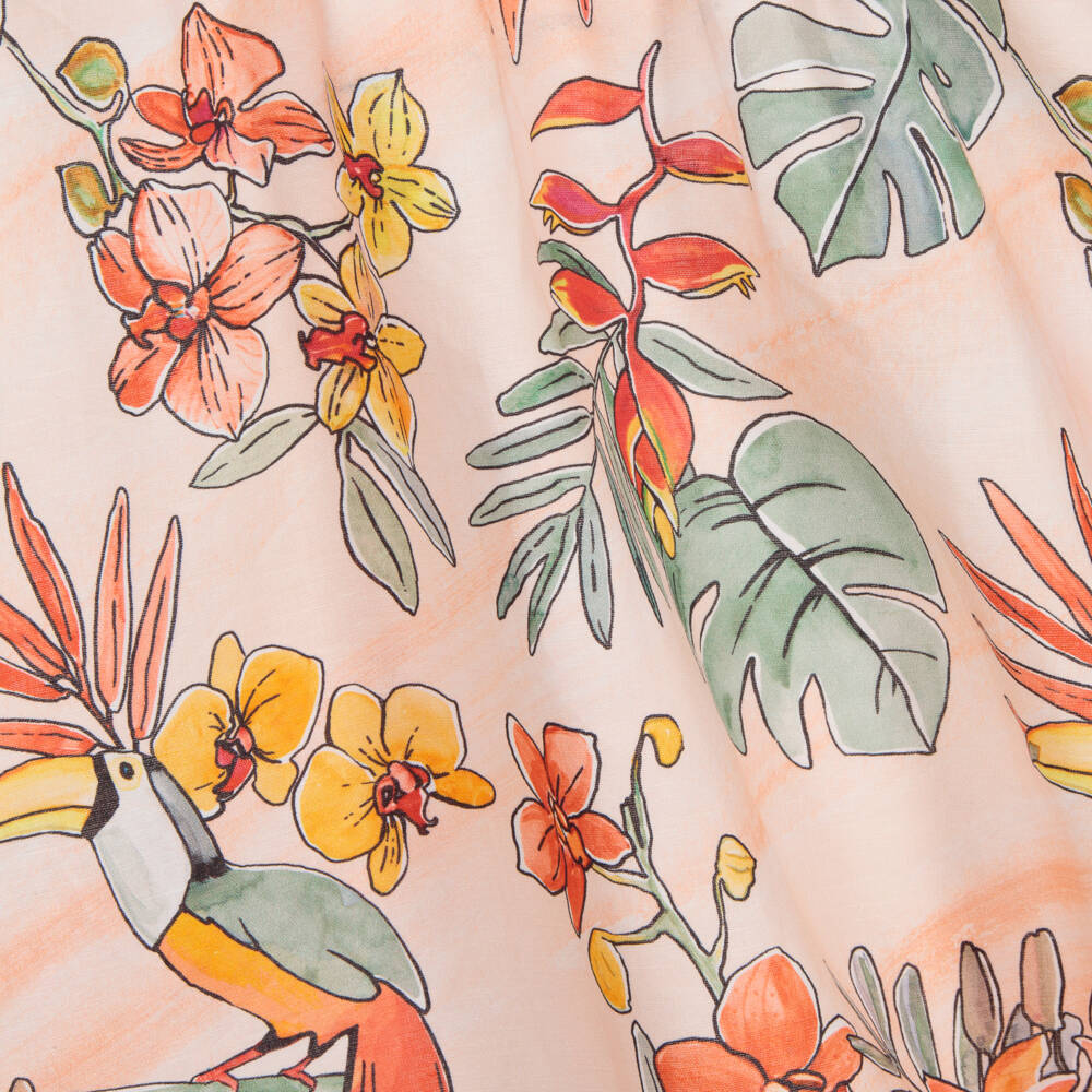 Mayoral-Coral Pink Viscose Blend Dress | Childrensalon Outlet