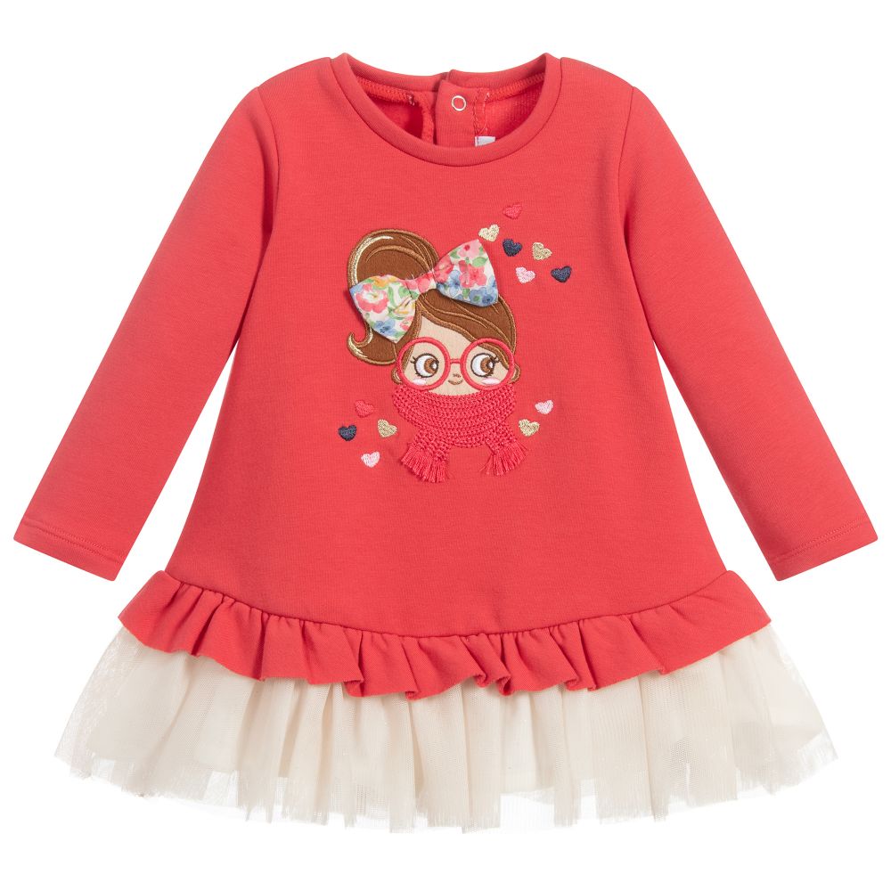 Mayoral - Korallrotes Jerseykleid | Childrensalon