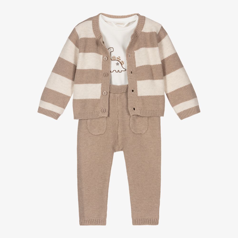 Mayoral Newborn - Cotton Knit Baby Outfit Set | Childrensalon