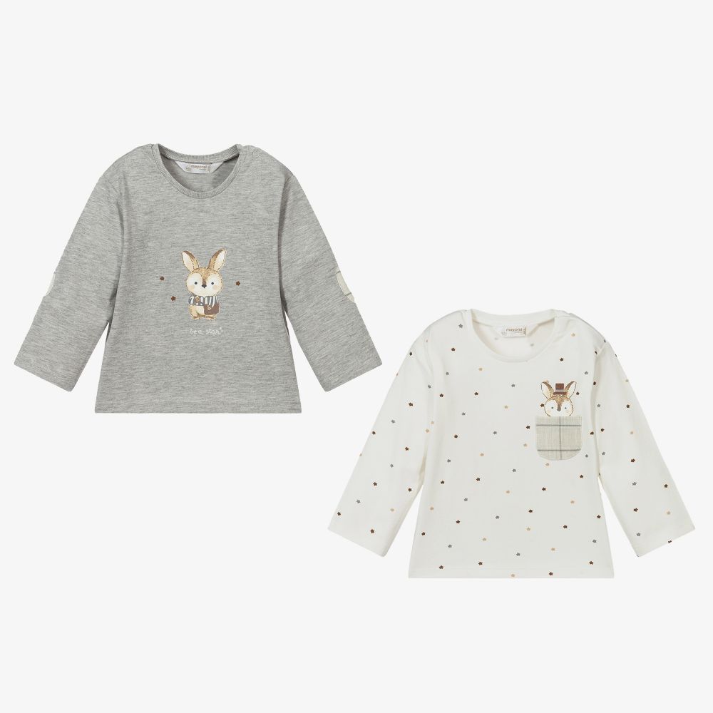 Mayoral Newborn - Hauts en coton Lapin (x 2) | Childrensalon