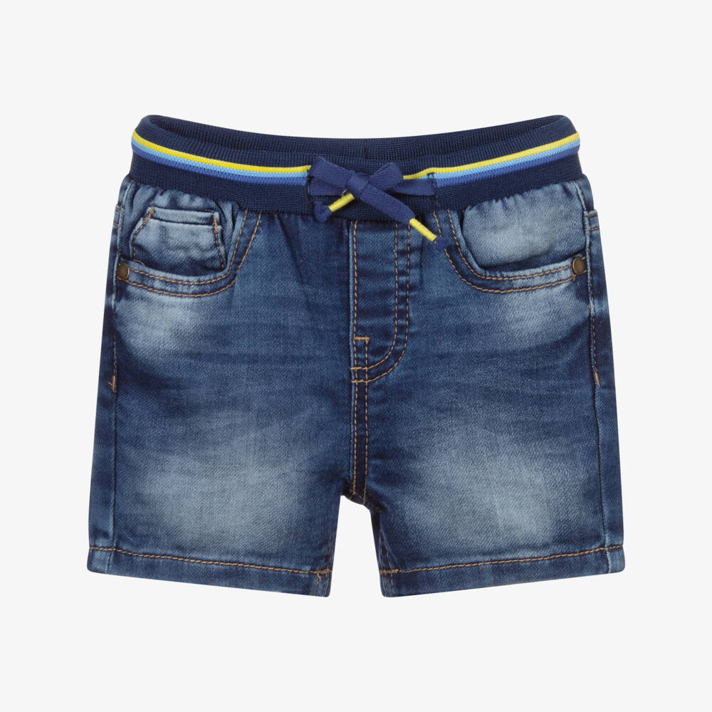 Mayoral-شورت أطفال ولادي قطن عضوي ستريتش لون أزرق | Childrensalon Outlet
