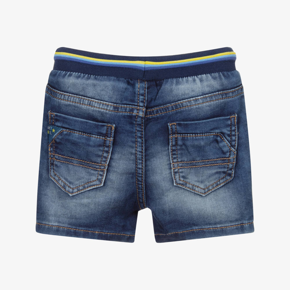 Mayoral-Dark Blue Jersey Shorts | Childrensalon Outlet