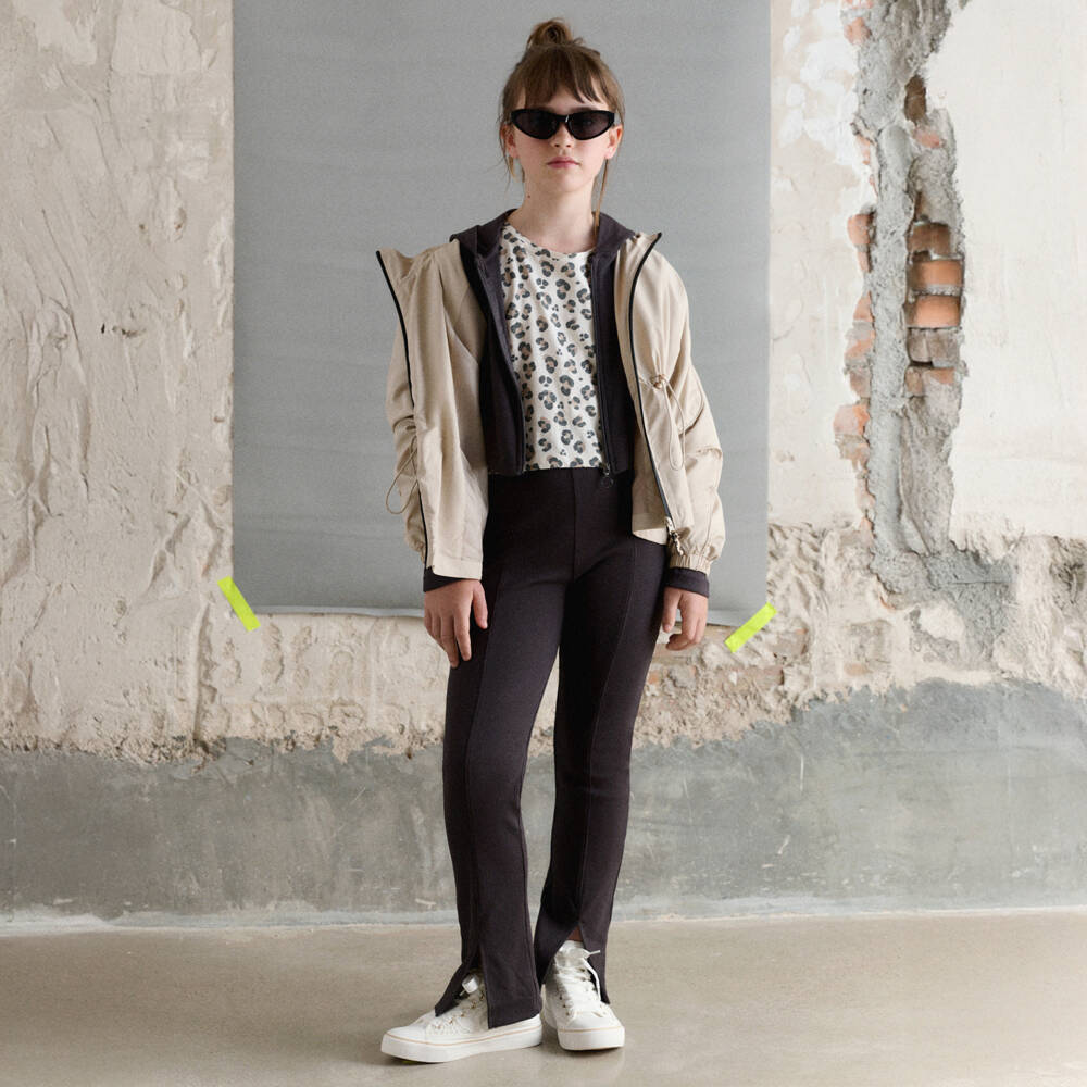 Mayoral-Dark Grey Ribbed Leggings | Childrensalon Outlet