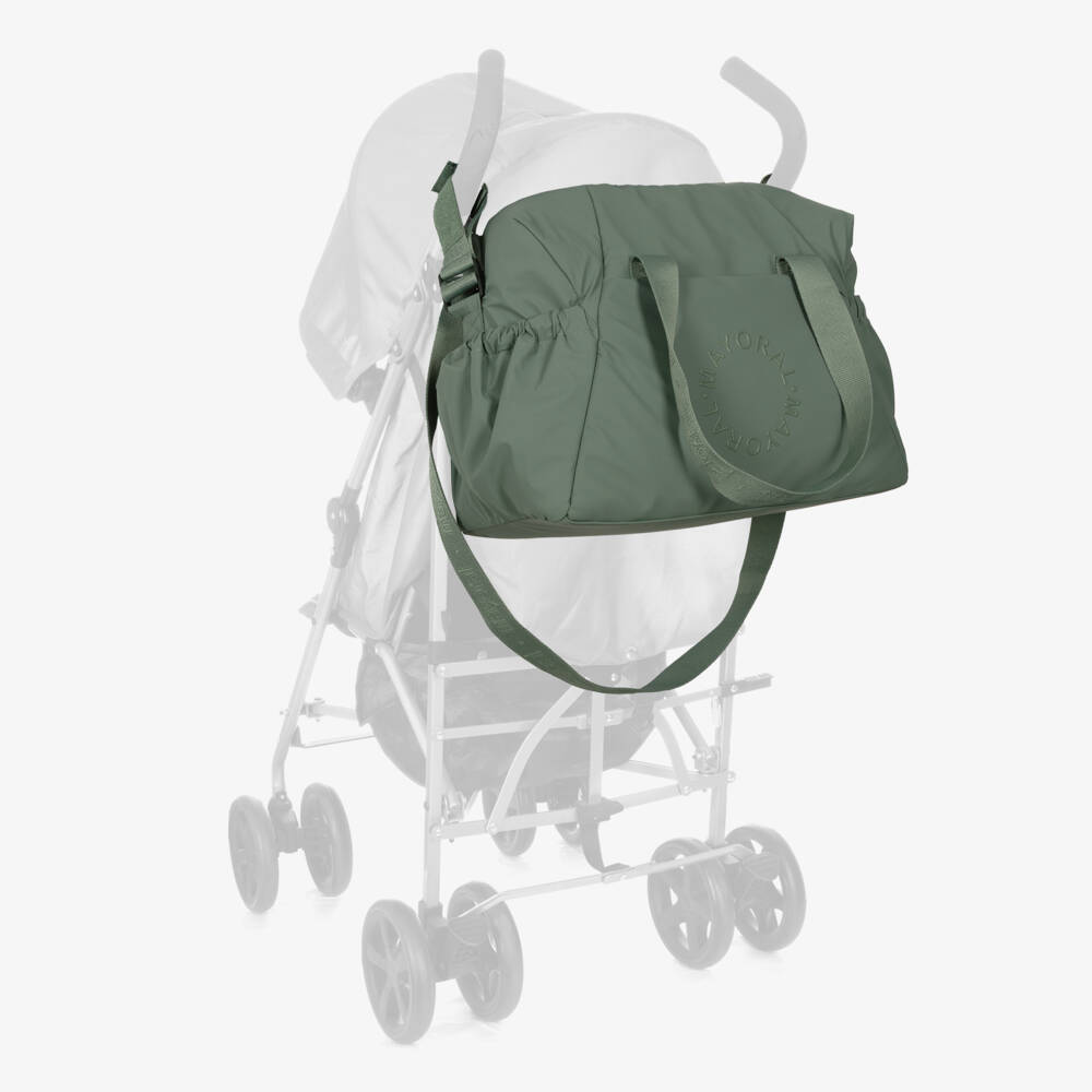 Mayoral Newborn-Dark Sage Green Changing Bag with Circle Logo (50cm) | Childrensalon Outlet