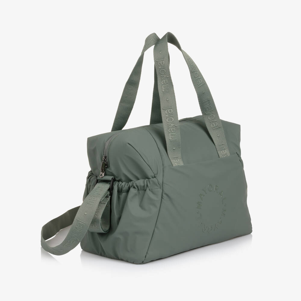 Mayoral Newborn-Dark Sage Green Changing Bag with Circle Logo (50cm) | Childrensalon Outlet