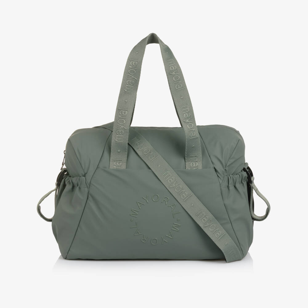 Mayoral Newborn-Dark Sage Green Changing Bag with Circle Logo (50cm) | Childrensalon Outlet