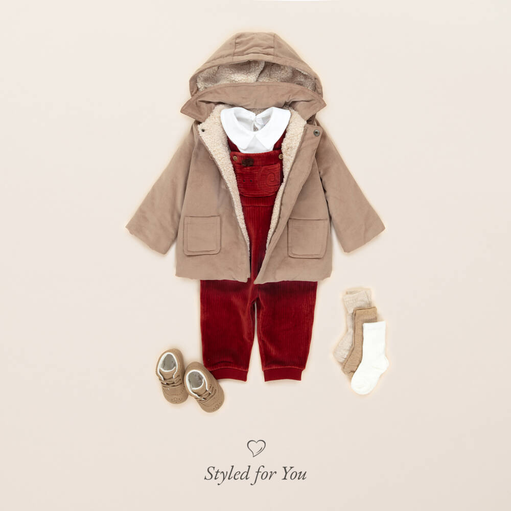 Mayoral Newborn-سالوبيت مخملية حمراء للبنات | Childrensalon Outlet