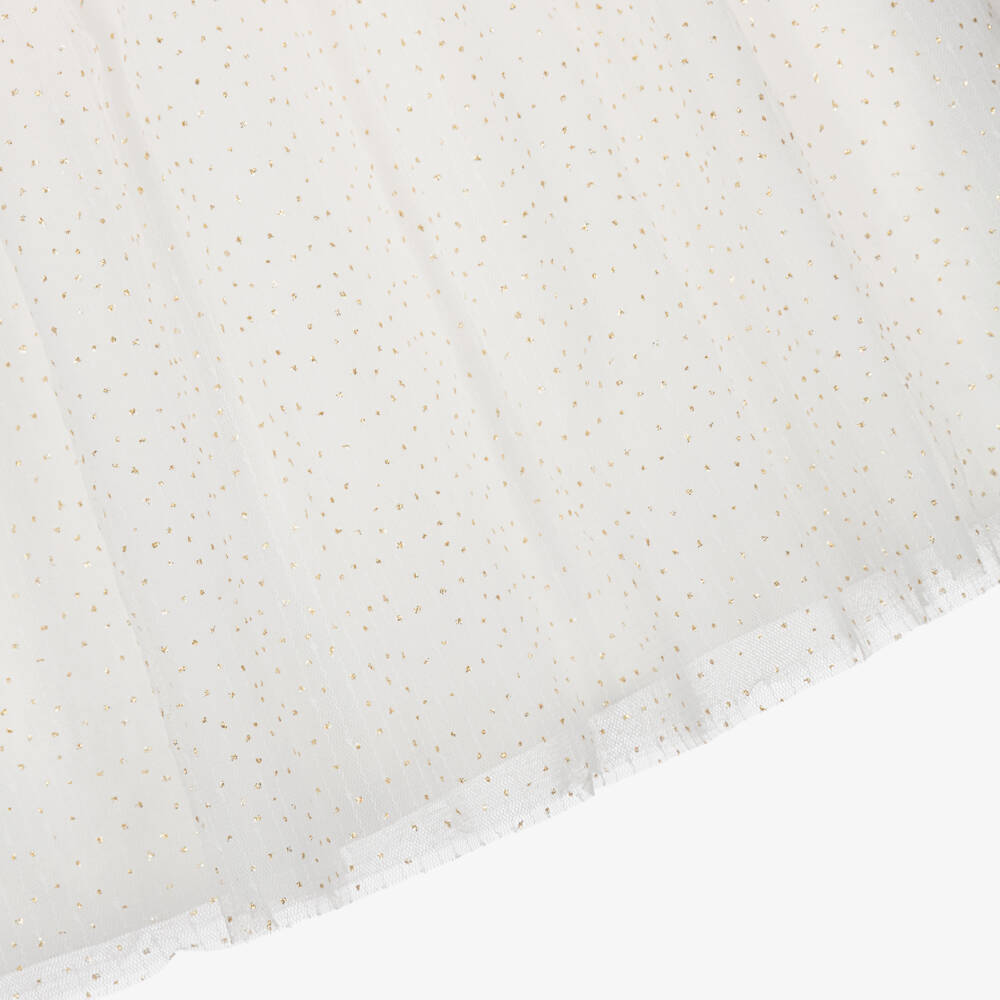 Mayoral-Dress - Knit & Tulle - Ivory | Childrensalon Outlet