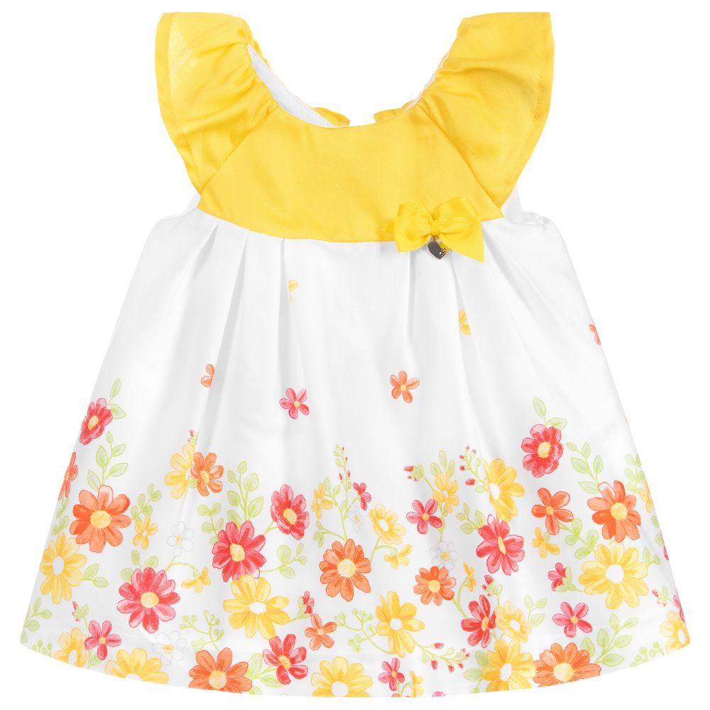Mayoral Newborn - Floral Cotton Baby Dress Set | Childrensalon