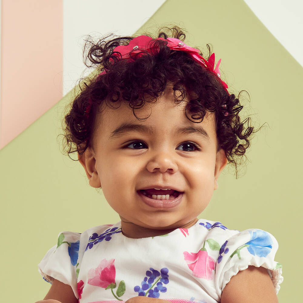 Mayoral-Fuchsia Pink Flowers Hairband | Childrensalon Outlet