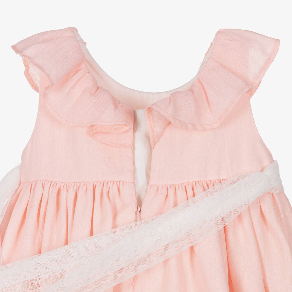 Mayoral-Girl Pink Tulle Floral Dress | Childrensalon Outlet