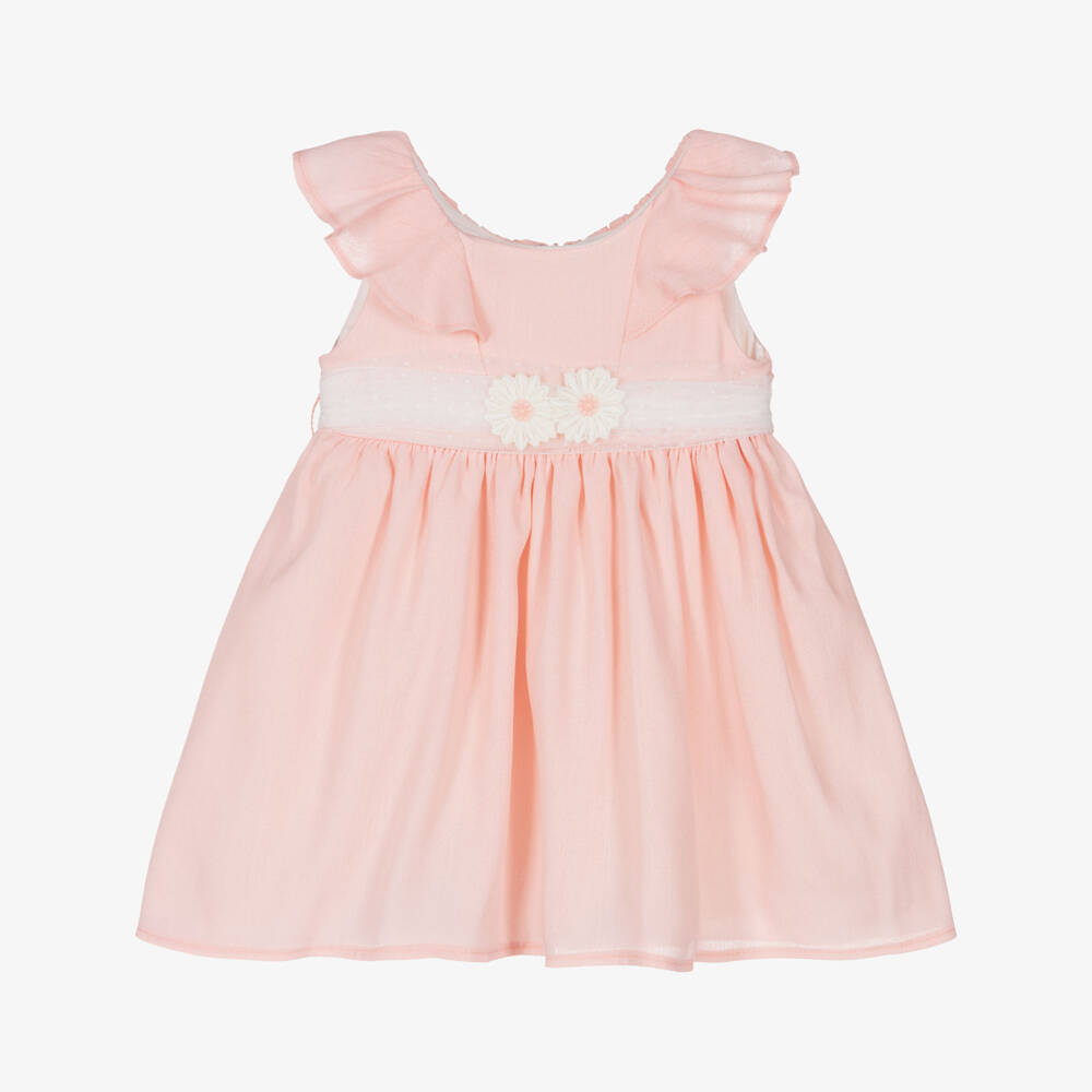 Mayoral-Girl Pink Tulle Floral Dress | Childrensalon Outlet