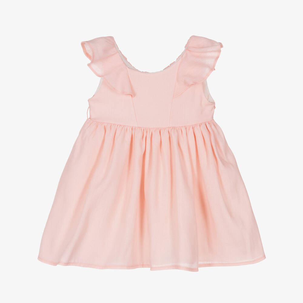 Mayoral-Girl Pink Tulle Floral Dress | Childrensalon Outlet