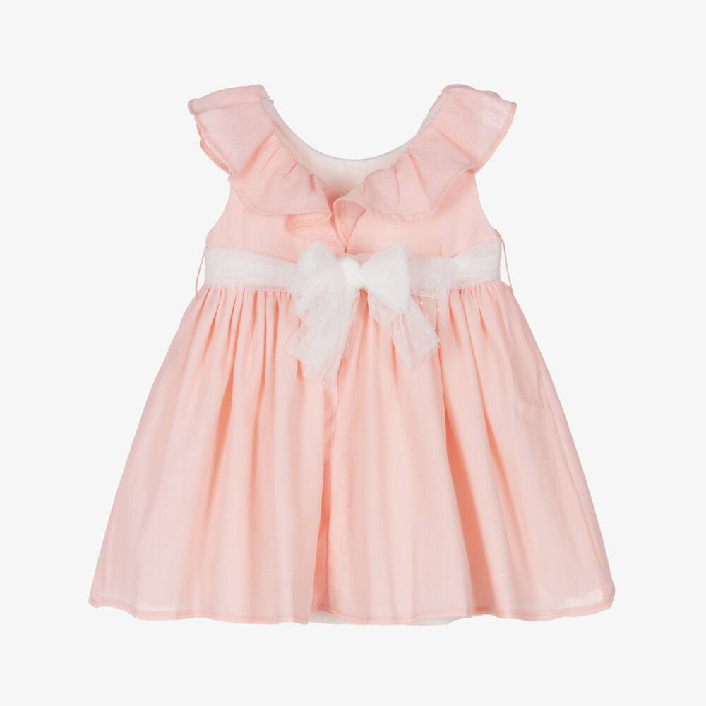 Mayoral-Girl Pink Tulle Floral Dress | Childrensalon Outlet