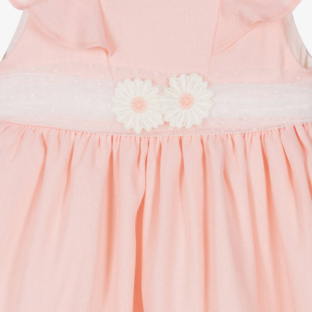 Mayoral-Girl Pink Tulle Floral Dress | Childrensalon Outlet