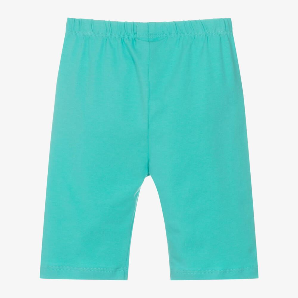 Mayoral-Girls Aqua Cotton Biking Shorts | Childrensalon Outlet