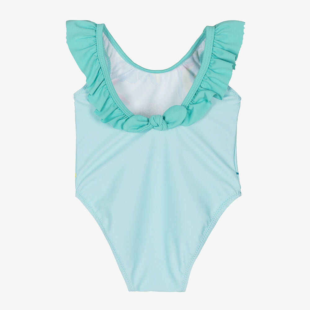 Mayoral-Изумрудный купальник с воланами для девочек | Childrensalon Outlet