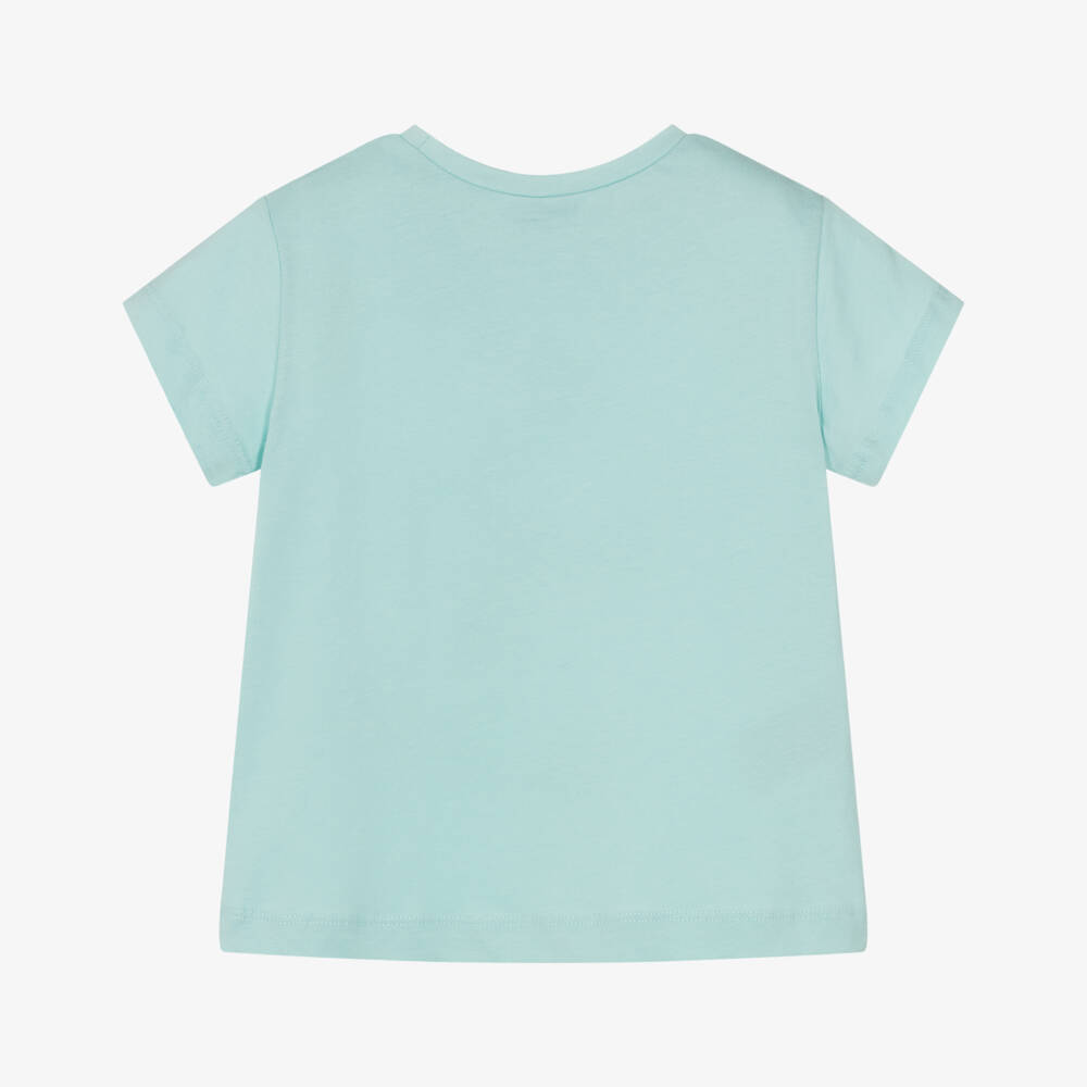 Mayoral-Girls Aqua Scooter Print Tee | Childrensalon Outlet